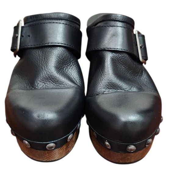 Free People Culver City Clog Black Leather Studs EU 40 US 10 - Picture 6 of 13